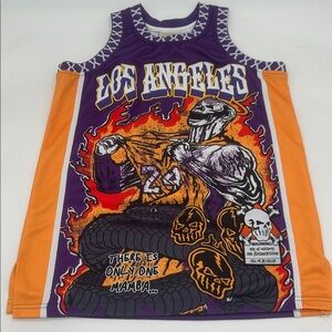 BRAND X ONLY ONE MAMBA Kobe Bryant #8 Los Angeles Lakers Purple Gold Size XS